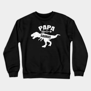 Mens PAPA SAURUS ness Fathers Day Gift T rex Daddy Saurus papa Crewneck Sweatshirt